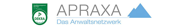 DEKRA ISO 9001 Zertifizierung & APRAXA Anwaltsnetzwerk